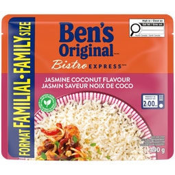 BEN'S ORIGINAL BISTRO EXPRESS Riz d'Accompagnement au Jasmin Saveur Noix de Coco, Format Familial, sachet de 490 g image