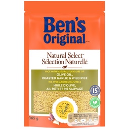 Riz avec arômes naturels d'huile d'olive, ail rôti et riz sauvage SÉLECTION NATURELLE(MC) de marque BEN'S ORIGINAL(MC), 365 g image