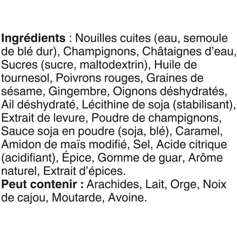 Bens Original (MC) Cuisine de Rue Nouilles Teriyaki Japonaises