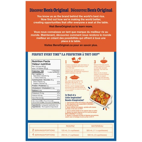 BEN'S ORIGINAL™ Quick Cook Long Grain Rice, 1.6kg