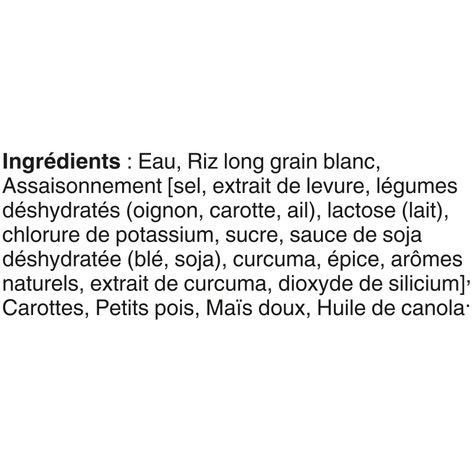 Riz avec mélange de légumes BISTRO EXPRESS(MC) de marque BEN’S ORIGINAL(MC) en format familial, 490 g