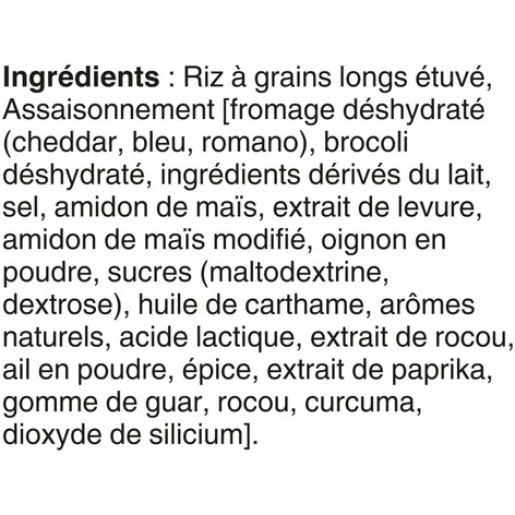 Riz à saveur de brocoli et cheddar VITE & BON(MC) de marque BEN'S ORIGINAL(MC), 132 g