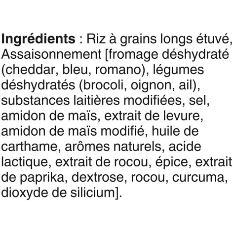 Riz à saveur de brocoli et cheddar VITE & BON(MC) de marque BEN'S ORIGINAL(MC), 132 g