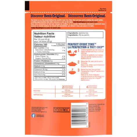 BEN'S ORIGINAL™ Jasmine Rice, 460g