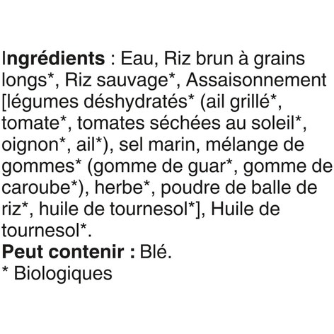 Riz brun et riz sauvage à saveur de tomate et d’ail rôti BEN’S ORIGINAL(MC) Biologique, 240 g