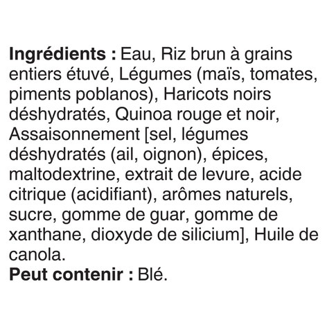 Riz brun et haricots noirs à la mode du Sud-Ouest Riz et légumineuses de marque BEN'S ORIGINAL(MC), 240 g