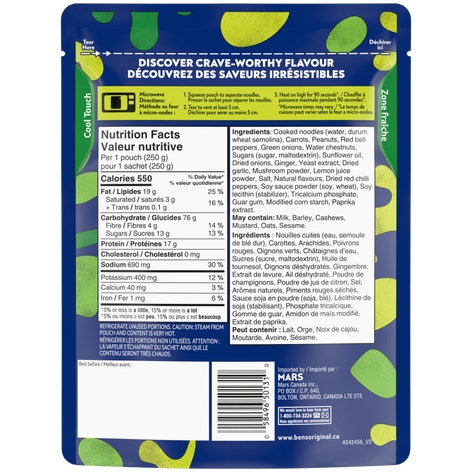Bens Original Cuisine de Rue Nouilles Sautées Thaïlandaises