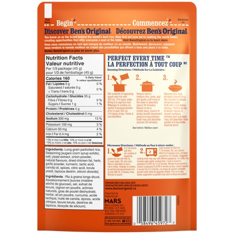 BEN'S ORIGINAL™ FAST & FANCY™ Country Chicken Flavour Rice, 132g