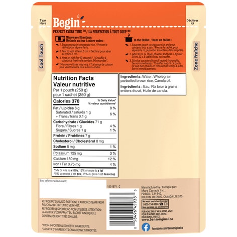 BEN'S ORIGINAL™ BISTRO EXPRESS™ Wholegrain Brown Rice, 250g
