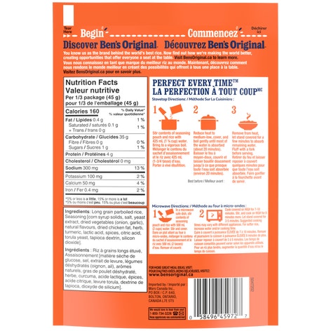 BEN'S ORIGINAL™ FAST & FANCY™ Country Chicken Flavour Rice, 132g