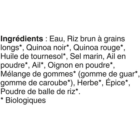 Quinoa et riz brun à saveur d’ail BEN’S ORIGINAL(MC) Biologique, 240 g