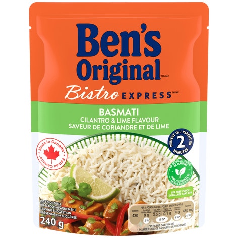 BEN'S ORIGINAL™ BISTRO EXPRESS™ Basmati Rice Cilantro Lime Flavour, 240g