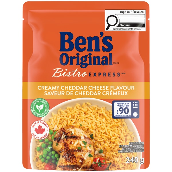 Riz à saveur de cheddar crémeux BISTRO EXPRESS(MC) de marque BEN'S ORIGINAL(MC), 240 g