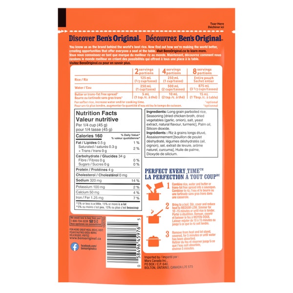 BEN'S ORIGINAL™ NATURAL SELECT™ Chicken & Herb Flavour Rice, 397g