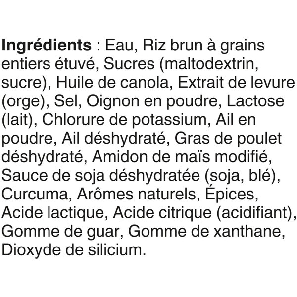 Riz brun à grains entiers à saveur de poulet rôti BISTRO EXPRESS(MC) de marque BEN'S ORIGINAL(MC), 250 g