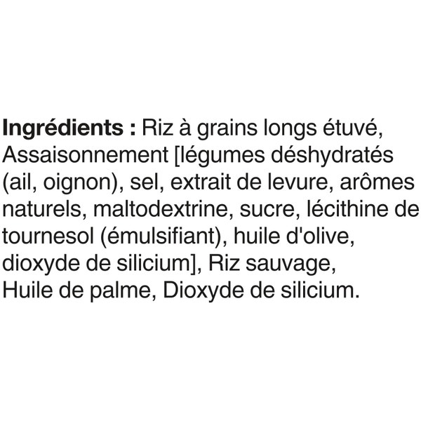 Riz avec arômes naturels d'huile d'olive, ail rôti et riz sauvage SÉLECTION NATURELLE(MC) de marque BEN'S ORIGINAL(MC), 365 g