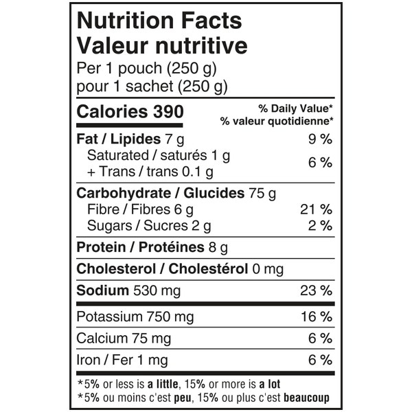 Riz à grains longs et riz sauvage à saveur de champignons BISTRO EXPRESS(MC) de marque BEN'S ORIGINAL(MC), 250 g