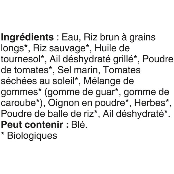 Riz brun et riz sauvage à saveur de tomate et d’ail rôti BEN’S ORIGINAL(MC) Biologique, 240 g