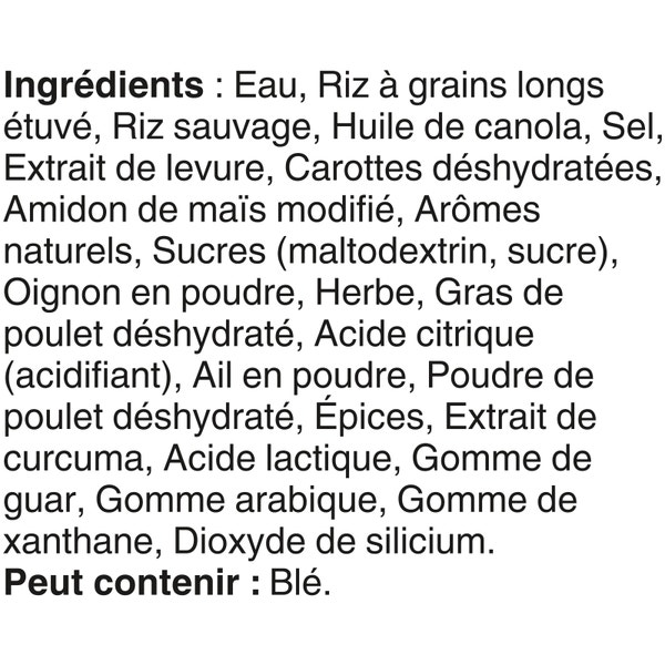Riz à grains longs et riz sauvage à saveur de poulet rôti BISTRO EXPRESS(MC) de marque BEN'S ORIGINAL(MC), 250 g
