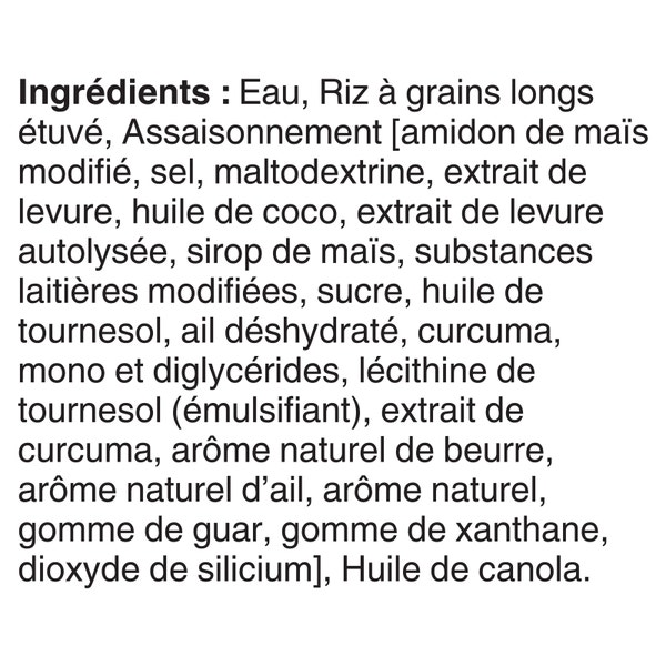 Riz à saveur de beurre et ail BISTRO EXPRESS(MC) de marque BEN'S ORIGINAL(MC), 250 g