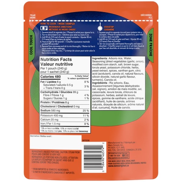 BEN'S ORIGINAL Risotto Roasted Garlic & Herb Flavour 240g