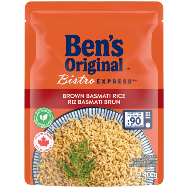 Riz basmati brun BISTRO EXPRESS(MC) de marque BEN'S ORIGINAL(MC), 240 g