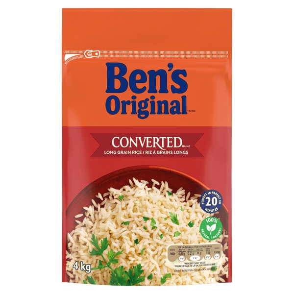 Riz de marque BEN'S ORIGINAL(MC) CONVERTED(MC), 4 kg