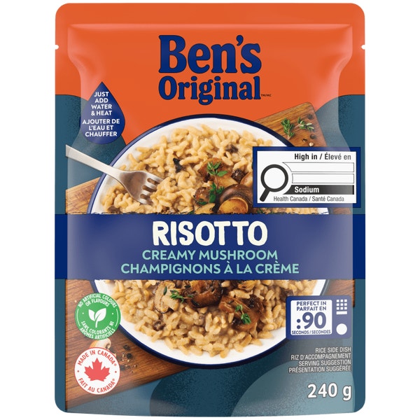 BEN’S ORIGINAL Risotto Crémeux aux Champignons, Sachet de 240g