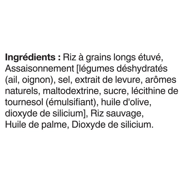 Riz avec arômes naturels d'huile d'olive, ail rôti et riz sauvage SÉLECTION NATURELLE(MC) de marque BEN'S ORIGINAL(MC), 365 g