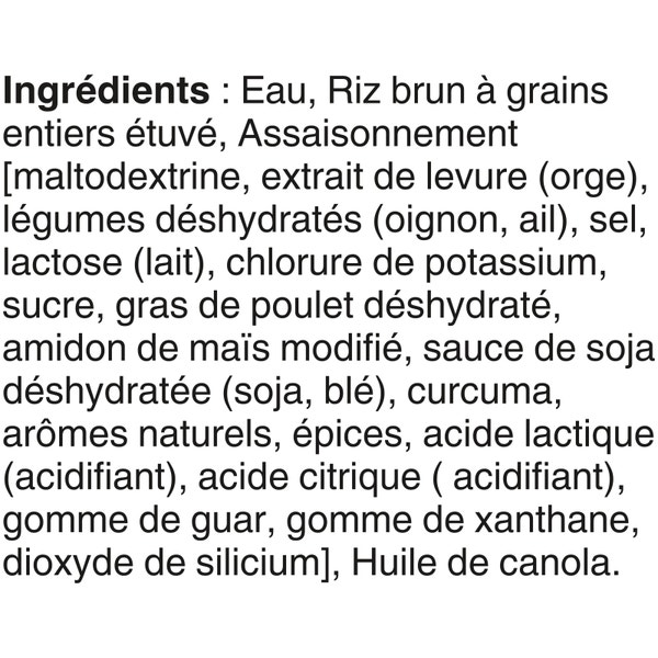 Riz brun à grains entiers à saveur de poulet rôti BISTRO EXPRESS(MC) de marque BEN'S ORIGINAL(MC), 250 g