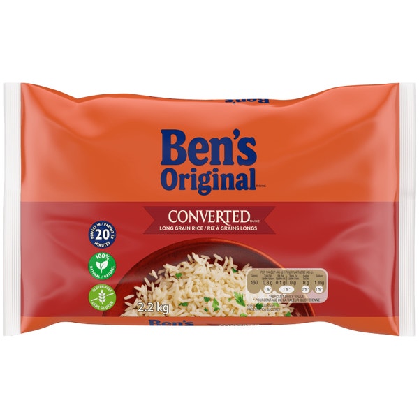 Riz de marque BEN'S ORIGINAL(MC) CONVERTED(MC), 2.2kg