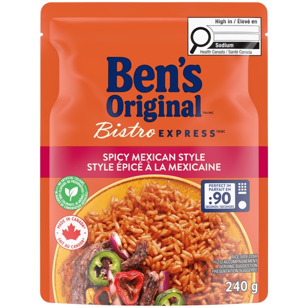 BEN’S ORIGINAL BISTRO EXPRESS Riz D’accompagnement Épicé à la Mexicaine, Sachet de 240g