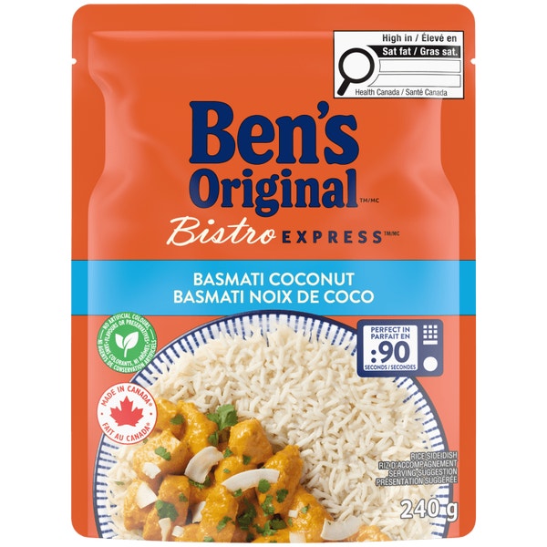 Riz basmati à la noix de coco BISTRO EXPRESS(MC) de marque BEN'S ORIGINAL(MC), 240 g