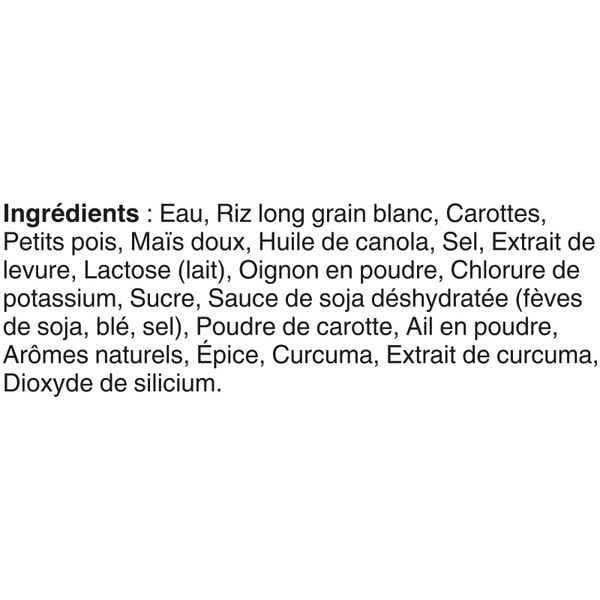 Riz avec mélange de légumes BISTRO EXPRESS(MC) de marque BEN’S ORIGINAL(MC) en format familial, 490 g