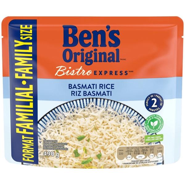 BEN'S ORIGINAL™ BISTRO EXPRESS™ Basmati Rice Family Size, 490g