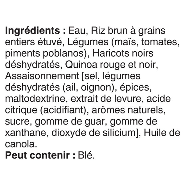 Riz brun et haricots noirs à la mode du Sud-Ouest Riz et légumineuses de marque BEN'S ORIGINAL(MC), 240 g