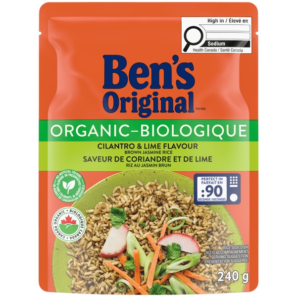 Riz au jasmin brun à saveur de coriandre et de lime BEN’S ORIGINAL(MC) Biologique, 240 g