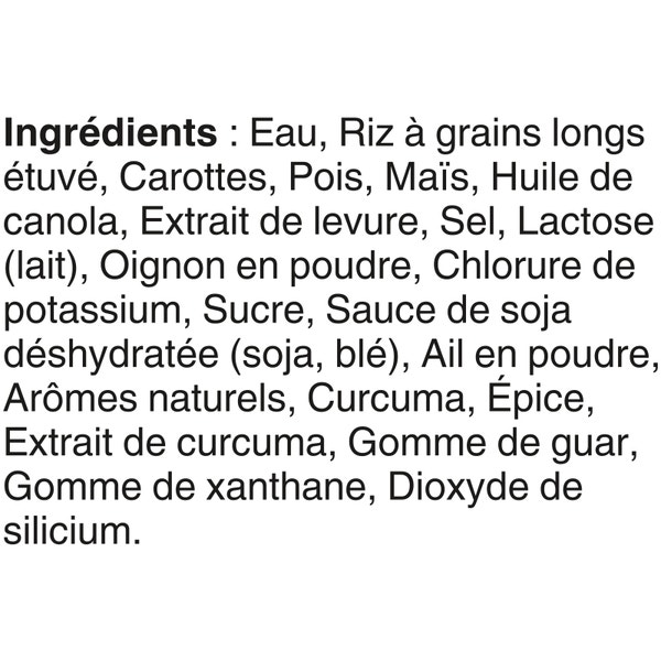 Riz avec mélange de légumes BISTRO EXPRESS(MC) de marque BEN'S ORIGINAL(MC), 250 g