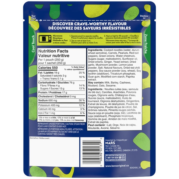 Bens Original Cuisine de Rue Nouilles Sautées Thaïlandaises