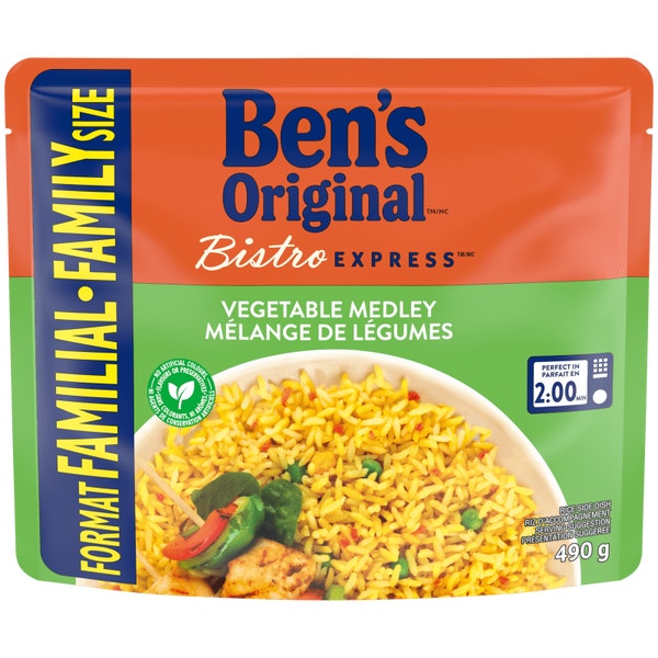 BEN'S ORIGINAL™ BISTRO EXPRESS™ Vegetable Medley Family Size, 490g