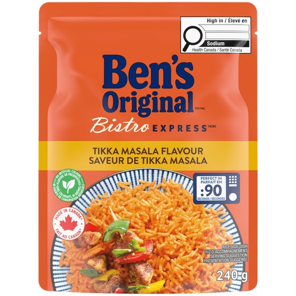 BEN’S ORIGINAL BISTRO EXPRESS Plat D’accompagnement au Riz Tikka Masala. Sachet de 240g