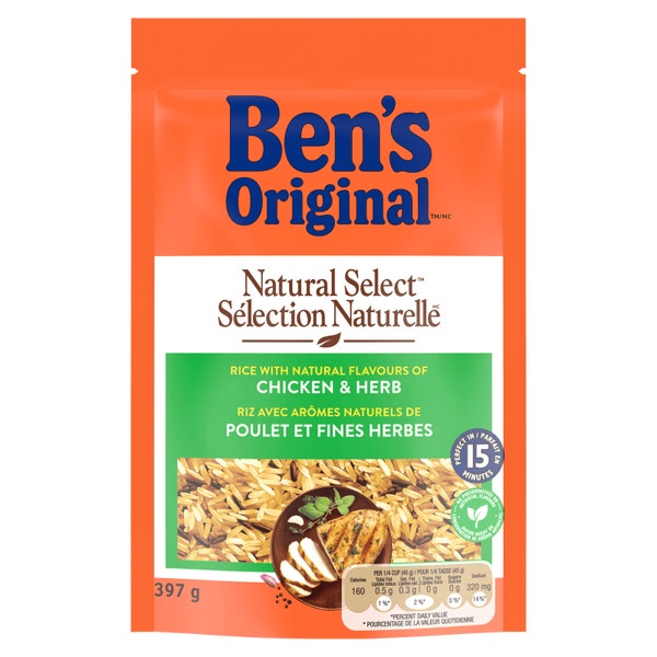 BEN'S ORIGINAL™ NATURAL SELECT™ Chicken & Herb Flavour Rice, 397g