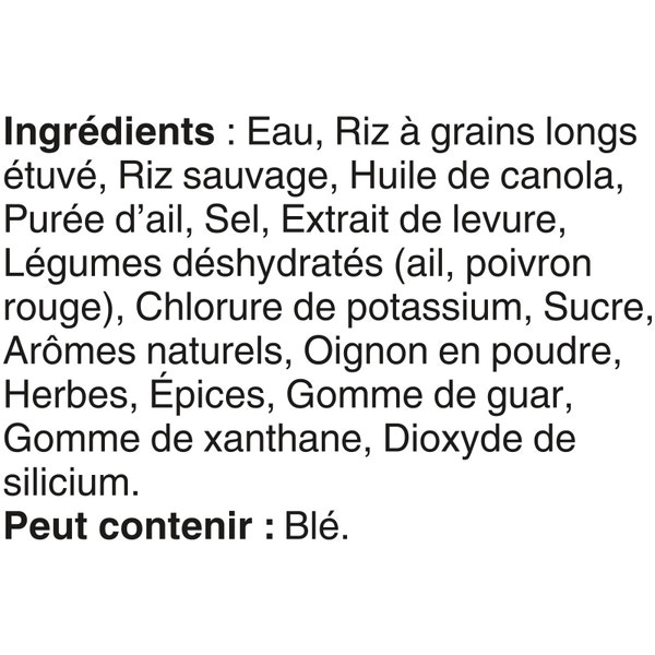 Riz à grains longs et riz sauvage à saveur d'ail rôti BISTRO EXPRESS(MC) de marque BEN'S ORIGINAL(MC), 250 g
