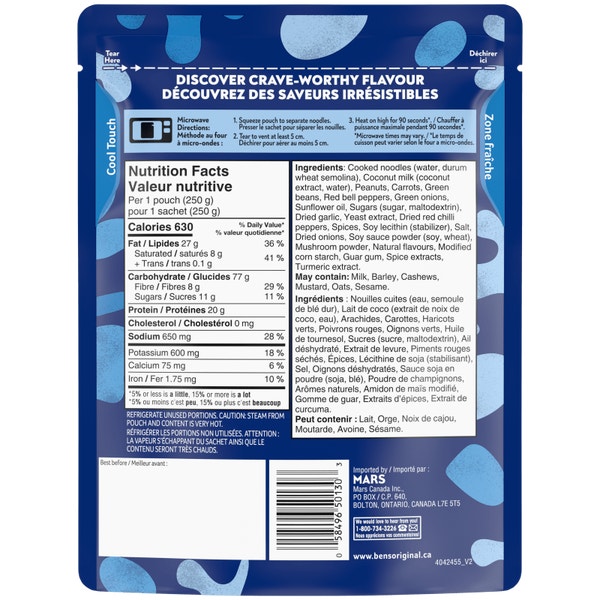 Bens Original Cuisine de Rue Nouilles Indonésiennes Épicées