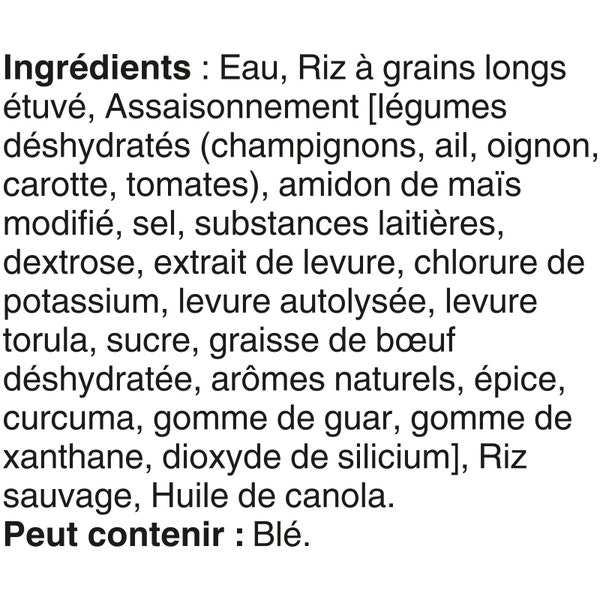 Riz à grains longs et riz sauvage à saveur de champignons BISTRO EXPRESS(MC) de marque BEN'S ORIGINAL(MC), 250 g