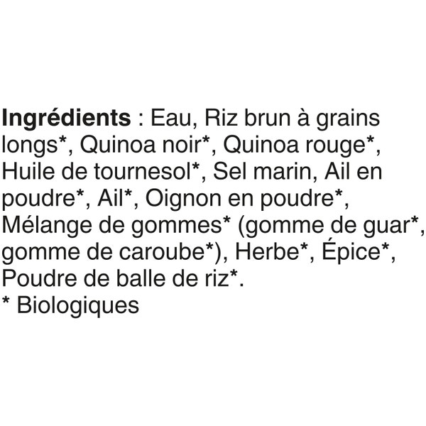 Quinoa et riz brun à saveur d’ail BEN’S ORIGINAL(MC) Biologique, 240 g