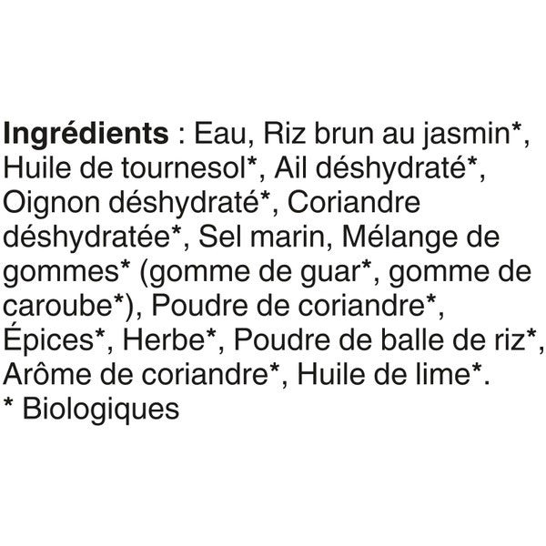 Riz au jasmin brun à saveur de coriandre et de lime BEN’S ORIGINAL(MC) Biologique, 240 g