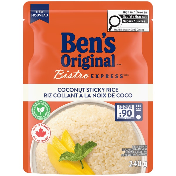 Riz Collant à la Noix de Coco, BISTRO EXPRESS(MC) de marque BEN'S ORIGINAL(MC)​ 240 g