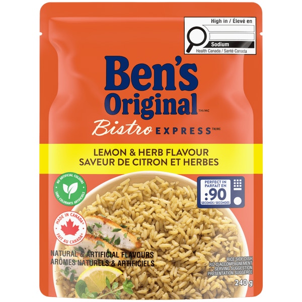 BEN'S ORIGINAL™ BISTRO EXPRESS™ Lemon and Herb Flavour Rice​, 240 g