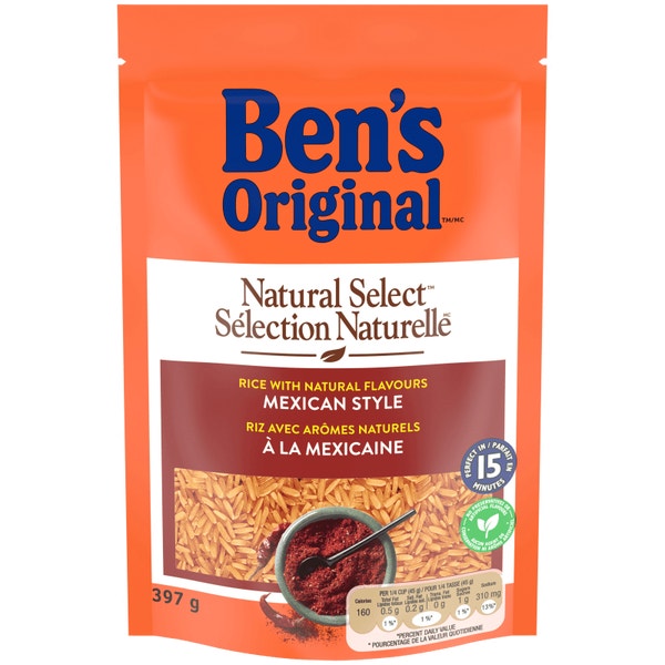Riz à la mexicaine SÉLECTION NATURELLE(MC) de marque BEN'S ORIGINAL(MC), 397 g
